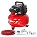 ECOMAX Air Compressor 6 Gallon 175 PSI Pancake Portable Oil-free Tank with 10 PCS Accessories Kit