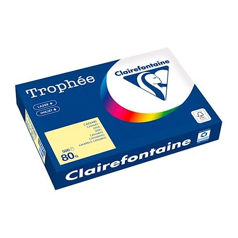 Clairefontaine Trophee A3 カラーペーパーパステル 80g 500枚 カナリア (3パック)