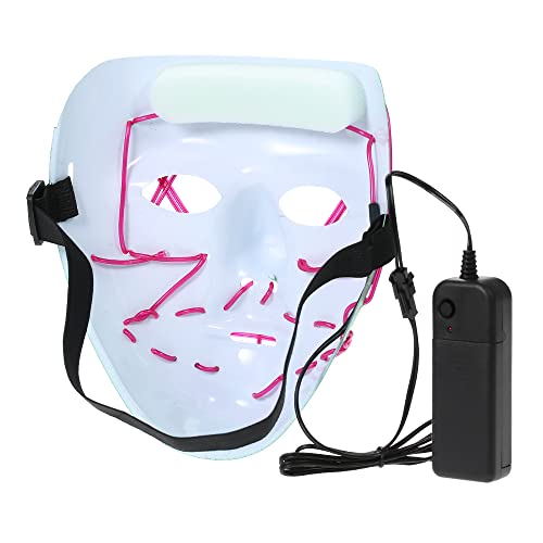 Moochy Adultos Halloween LED Light Up Máscara Halloween Costume Supplies para Festival Masquerade Co