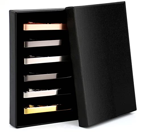 Tie Clip for Men-Elegant Tie Bar for Formal Business Wedding Tuxedo Shirts, Personalized Tie Clip for Men with Gift Box for Father, Boyfriend, Friends.