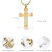 Rope Winding Cross Cremation Ashes Urn Pendant Necklace Memorial Keepsake Jewelry Lord’s Prayer Cross Ashes Necklaces (Gold)