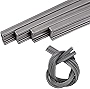 Miytsya 4 PCS Car Windshield Wiper Rubber Strip, 26In Car Frameless Windshield Wiper Blade Refills, Cut to Size for Universal Replacement (Black)