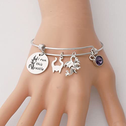 PLITI Movie Fans Bracelet - Run This Castle Charm - Resting Witch Face - Horns - Inspirational Jewelry4