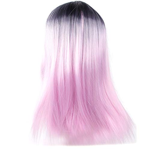 Perruque courte droite en cheveux synthétiques premium pour un costume élégant