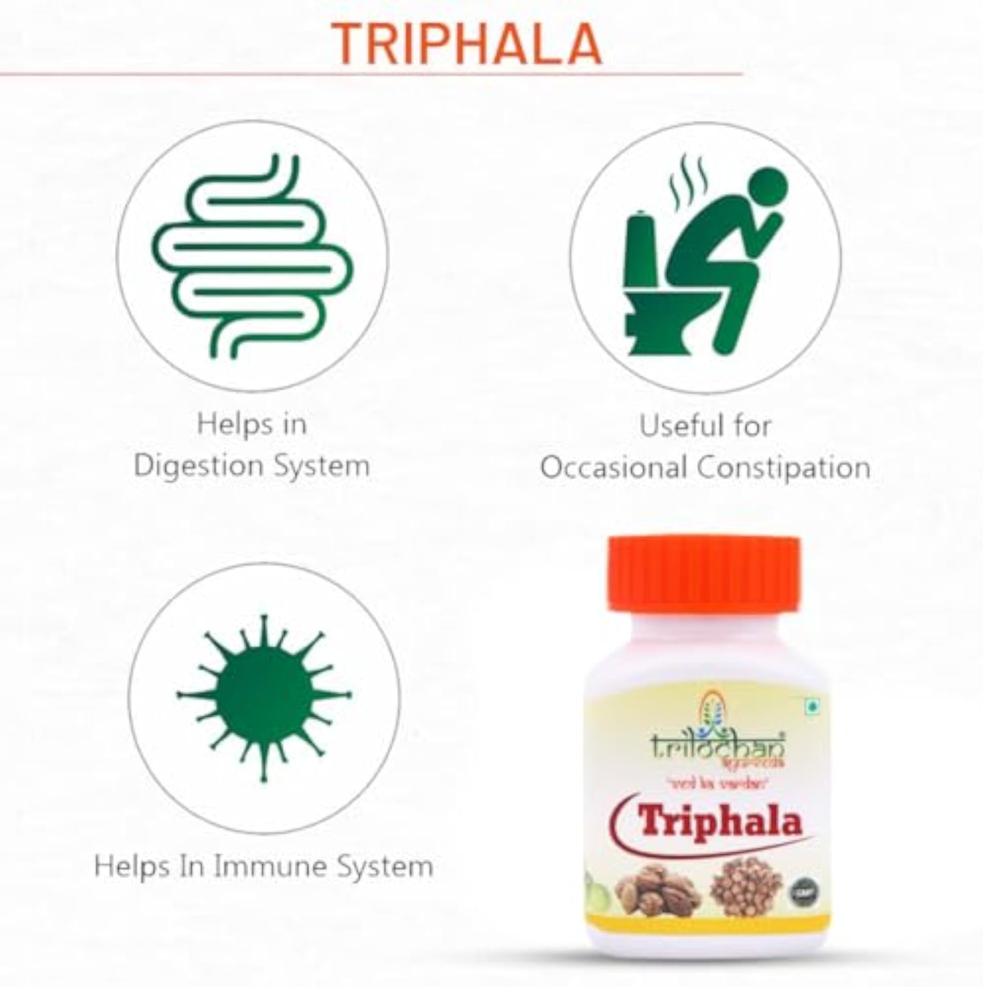 Trilochan Triphala Capsules for Digestion & Immunity
