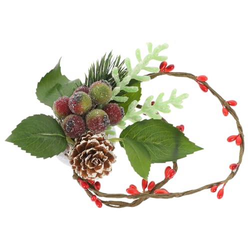 PRETYZOOM Christmas Mini Wreath Hanging Ornament Faux and Ring Decoration for Xmas and Holiday Decor for Mini and Garland Decoration