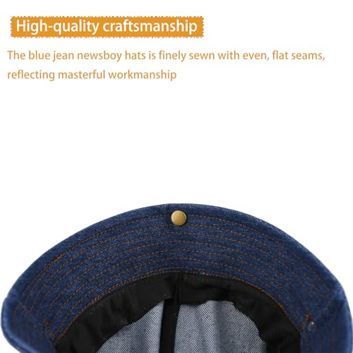 Gorra Newsboy de mezclilla para mujer miniatura 6