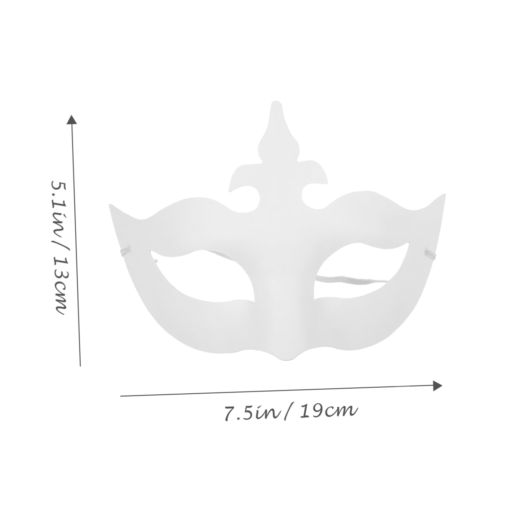 Hemoton 6pcs Blank Paper Masks Unpainted Carnival Face Masks for and Adults for Festivals Parties Role-playing and Crafts Activities