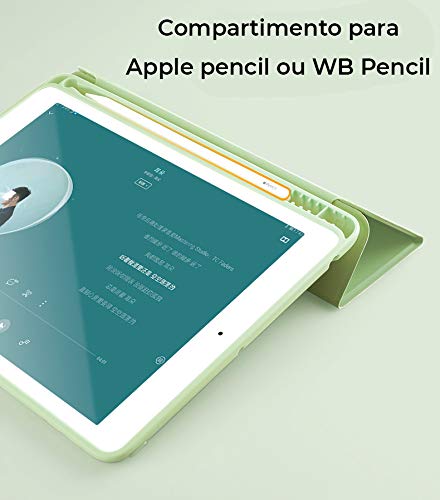 Capa Ipad 7ª, 8ª e 9ª Geração 10.2″ WB - Premium Slim Antichoque com Compart. Para Pencil - Verde Me