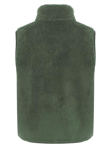 Girls Boys Kids Zip Up Vest Coat Fuzzy Polar Fleece Flannel Warm Jacket Sleeveless Stand Collar Outwear2