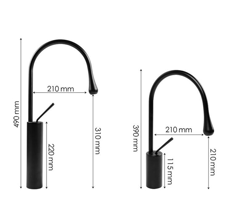 Robinet de lavabo mitigeur eau chaude et froide art design SLT118L-B - 5