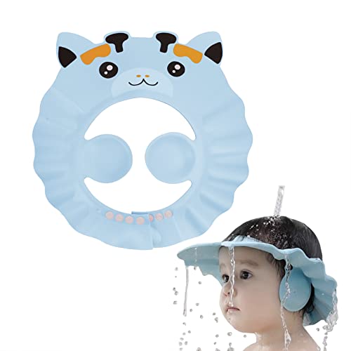 Image of Baby Shower Cap Shampoo Cap Bath Visor Hat Kids Hair Washing Shampoo Shield Adjustable Waterproof Bath Shield Visor for 0-8 Years