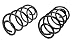 ACDelco 45H2015 Professional Rear Coil Spring Set