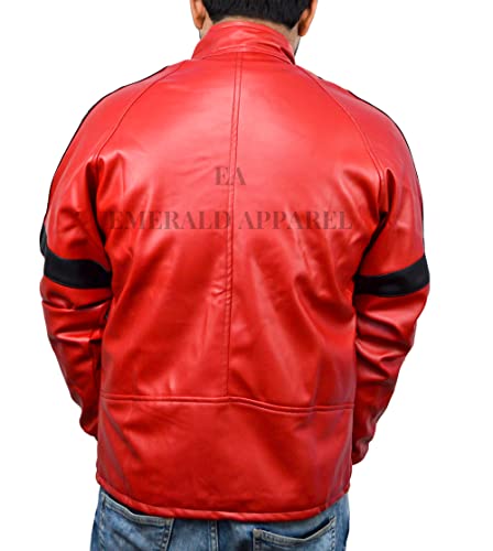 Burt Reynolds Smokey And The Bandit Out PU & Faux Synthetic Red Leather Jacket4