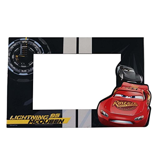 Open Road Brands Disney Cars Lightning McQueen Metal Black Photo Frame - Perfect