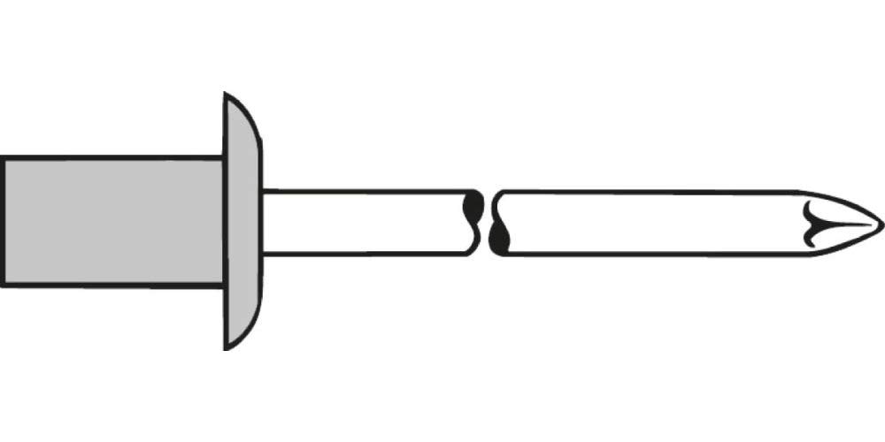 0007693300495 - Pack de 500 remaches ciegos (aluminio, 4.0 x 9.5 mm)