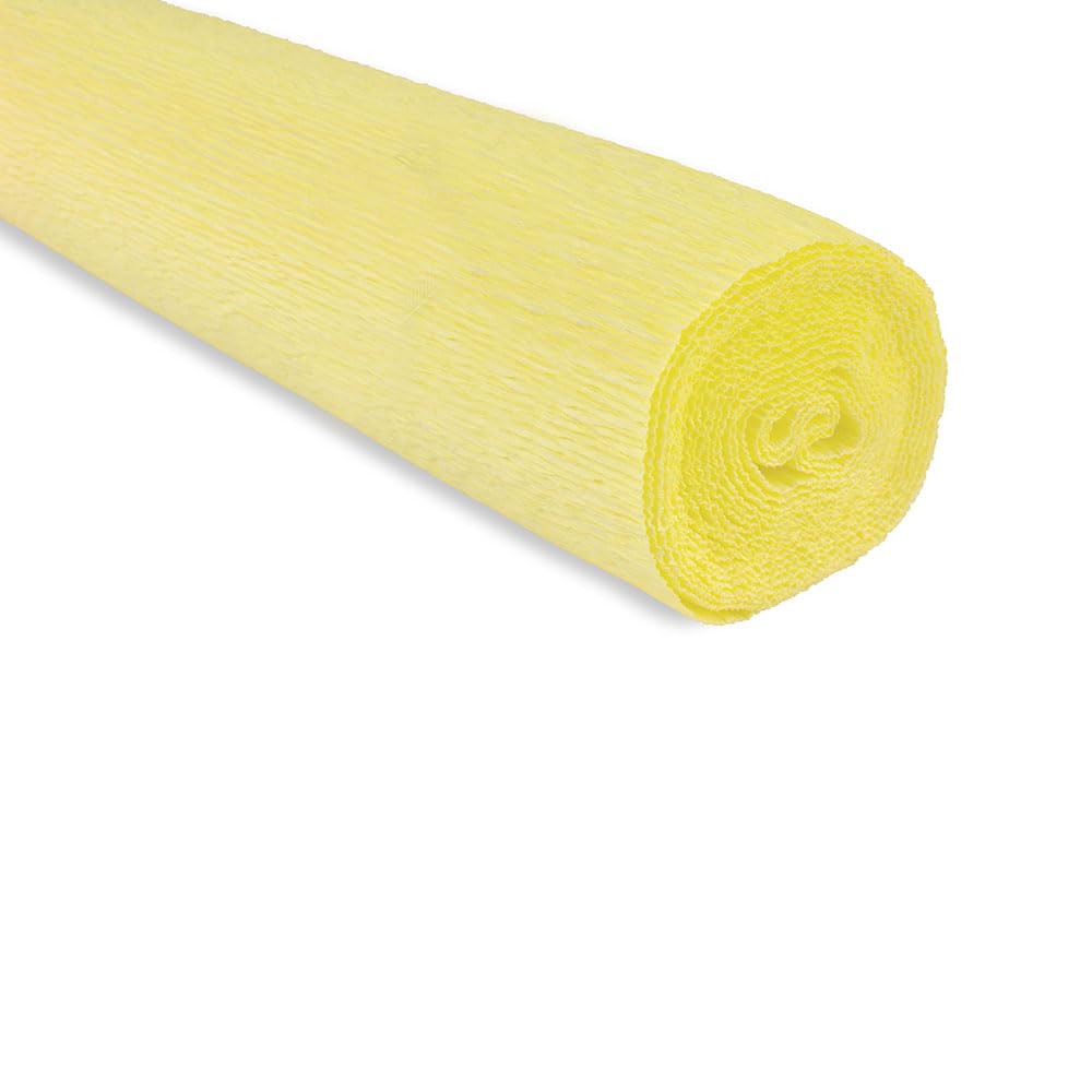 Floristrywarehouse Lemon Crepe Paper Roll 180G (50 X 250Cm) (Shade 574)