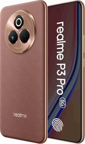 Image of Realme P3 Pro 5G (Saturn Brown, 8GB RAM, 128GB Storage) | Snapdragon 7s Gen 3 | AMOLED Display | Dual Nano-SIM | 6000mAh Battery