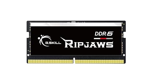 G.SKILL Ripjaws DDR5 SO-DIMM Series DDR5 RAM 32GB (1x32GB) 4800MT/s CL40-39-39-76 1.10V Unbuffered Non-ECC Notebook/Laptop Memory SO-DIMM (F5-4800S4039A32GA1-RS)