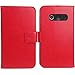 Produktbild Cuson Rot Premium PU Leder Tasche Schutz Hülle Handy Case Wallet Cover Etui Ledertasche Für Doro 1380/1382 2.4"