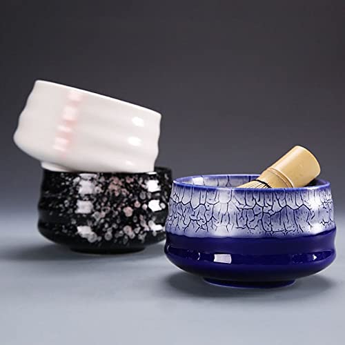 Juego de 4 Unidades de Matcha Tradicional, Juego de Regalo, batidor de Matcha de bambú, Cuchara, Cuenco de Matcha cerámico, Soporte para batidor, Juegos de té japoneses