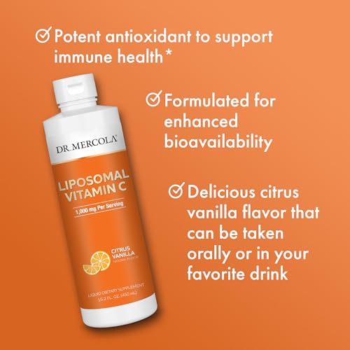 Dr. Mercola 10370-V100 Liquid Liposomal Vitamin C, 15.20 Fl. Oz. (450 Ml), 30 Servings, Dietary Supplement thumb #3