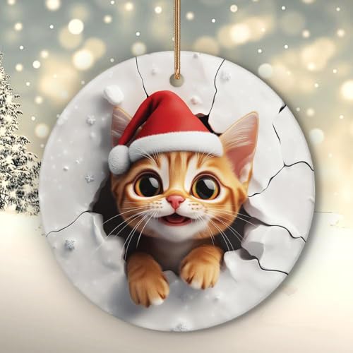 Oriental Shorthair Cat Ornaments for Christmas Tree, Oriental Shorthair Cat