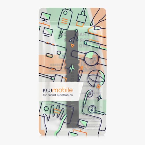 kwmobile Ersatzarmband kompatibel mit 20mm Amazfit Active 2/2 Square/Active Edge/Bip 3 / GTS 3 4 Armband - Fitnesstracker Band aus Silikon in Schwarz
