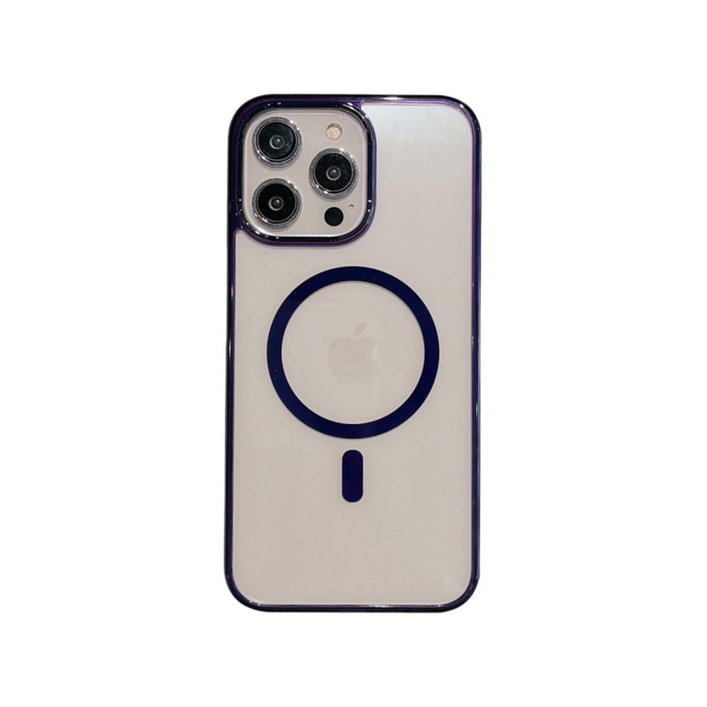Coque iPhone 15 Pro ENILSA Armor acrylique premium transparente et violette