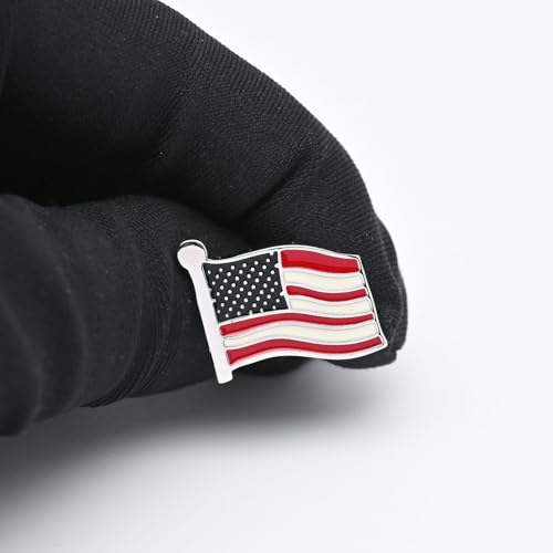 Gemelos bandera americana en oro/plata unisex miniatura 4