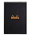 Rhodia Wirebound Notepads - Lined 80 sheets - 8 1/4 x 11 3/4 in. - Black cover