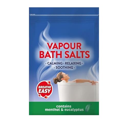 Decongestant Vapour Bath Salts 450g – Eucalyptus & Menthol Infused Soothing Mineral Crystals for Easy Breathing, Relaxation & Relief | SterlingSquare (1)