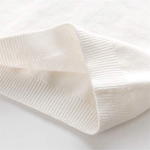 Auro Mesa Baby Girl Winter Clothes Knit Tops Shirt, Toddler Little Girls Knit Ruffles Pullover Sweater White Grey #TOP5