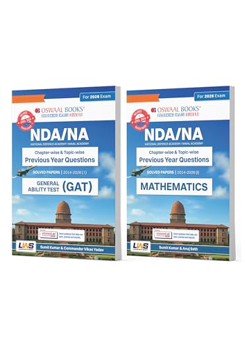 Image of Oswaal NDA /NA GAT & Mathematics 13 Years' Chapter-wise & Topic-wise Solved Papers English Medium Set of 2 | 2014-2026 | Includes 2026 Paper-I | With Oswaal AI | For 2026-27 Exams