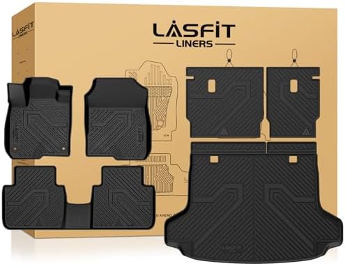 LASFIT Floor Mats & Cargo Mat with Backrest Mat for Honda HRV 202...