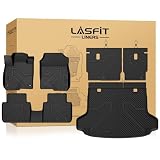 LASFIT Floor Mats & Cargo Mat with Backrest Mat for Honda HRV 2027 2026 2025 2024 2023 Sport/LX/EX-L & for Acura ADX 2025-2026, All Weather TPE Custom Fit HR-V Floor Liner Accessories Full Set