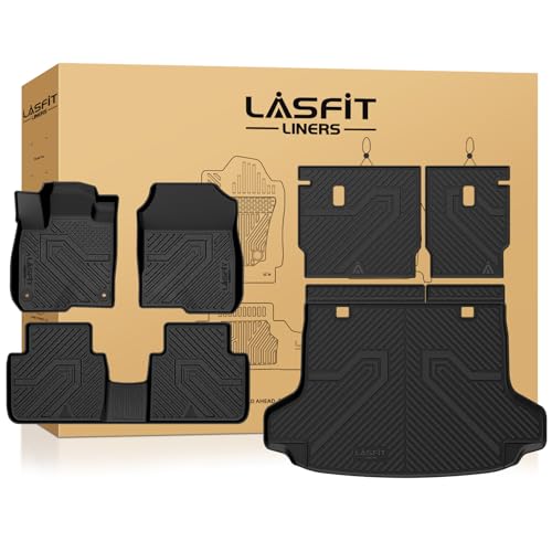 LASFIT Floor Mats & Cargo Mat with Backrest Mat for Honda HRV 2027 2026 2025 2024 2023 Sport/LX/EX-L & for Acura ADX 2025-2026 All Weather TPE Custom Fit HR-V Floor Liner Accessories Full Set