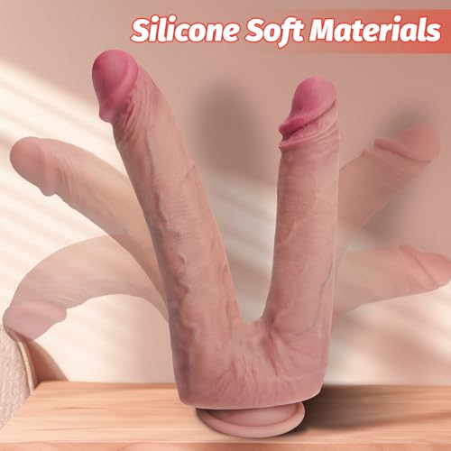 Dildo double silicone haut de gamme ergonomique et flexible