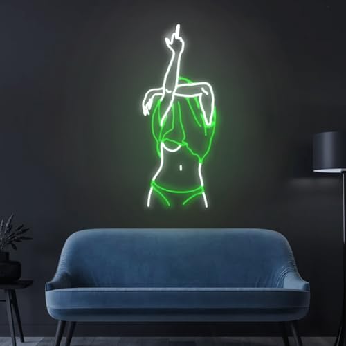Image of Lady Neon Signs for Wall Decor 20 inches Led Women Sexy Lady Body Lights Sign for Birthday Party Bedroom Bar Club Game Room Decoration Gift