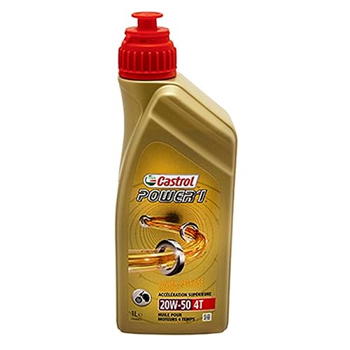 Castrol Power 1 4T, 20W-1L 50 Aceite de Motor, para Moto