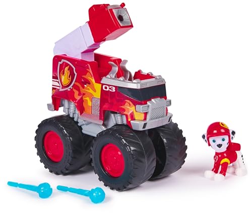 Paw Patrol - Pat Patrouille - Véhicule Figurine Marcus Rescue Wheels - Voiture Figurine À Collectionner - 2 Projectiles - Tout-Terrain - Pat Patrouille Jouet...