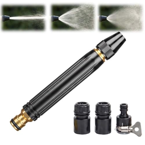 Heavy Duty Adjustable Twist Hose Nozzle Jet Sweeper Nozzle 2027 High Pressure Nozzle for Garden Hose Jet Sweeper Nozzle for Outdoor Cleaning Watering Plants and Car Washing (Pacifier)