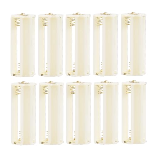 DIANN 10pcs 3 AA to D Battery Converter AA to D Battery Adapters Holder 1.5V Output Case Box 3 AA to 1 D Converter White