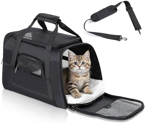 Romon Sac Transport Chat, Caisse de Transport Chien Respirant et ...