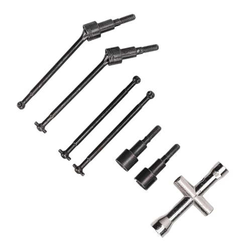 RiToEasysports Kit de Eje de Transmisión de Acero para Automóvil RC, Transferencia de Torsión Lisa de Reemplazo del Eje Trasero Delantero para 16101 16102 16210, Instalación Fácil, Transferencia de