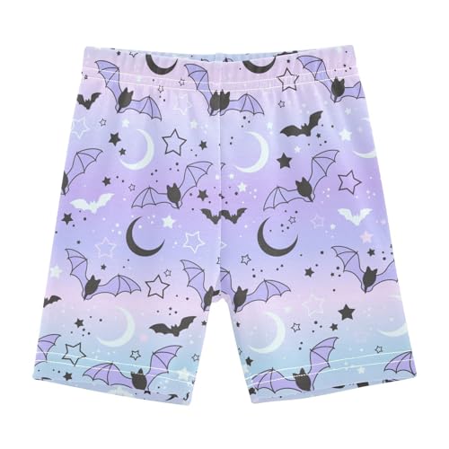 JHKKU Girls Bat Moon Shorts Cotton Cartwheel Bike Kids Biker Under Dress Dance Short Girl Clothes 6T