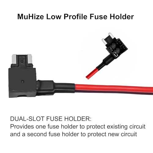 MuHize 10PCS Low Profile Blade Fuses & Tap Adapters - 5A & 40A for Car, Truck & RV with Puller Tool, fits 5-40 AMP Circuits - Thumbnail 4