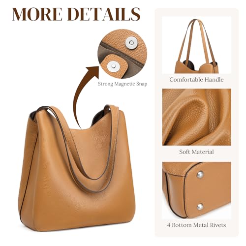 Bolso Tote de Cuero Suave para Mujer S-ZONE miniatura 6
