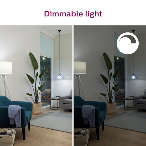 Image of Philips 60 Watt Equivalent A19 LED Daylight (5000K) WiZ Powered Smart Wi-Fi Bulb (Pack of 4)
