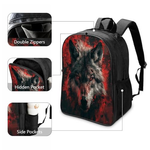 Sac à dos pour enfants Grey Wolves 3D garçon maternelle primaire - 3